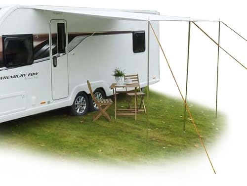 Unikka Comfort Husvagn solsegel husvagn presenning 4 x 2,4 m soltak inkl. stativ UV 50 skydd vattentätt 5 000 mm