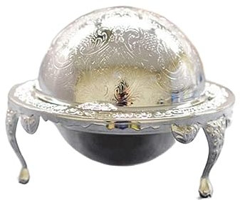 Beurrier Plat Beau beurrier à motifs classiques, le couvercle peut être tourné, boîte à beurre polyvalente avec bol en verre Accessoire de cuisine