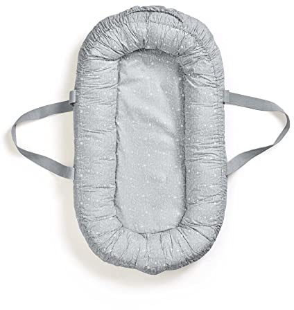 Elodie Details Baby Nest Pod Bärbar babylounger för säker tupplur eller resor, tvättbar 100 % bomull babyessentials för nyfödda – Monkey Sunrise