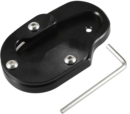 QUARKZMAN 1 Satz Motorrad Seitenständer Pad Schwarz für Harley-Davidson