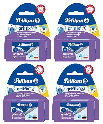 Pelikan 943399 Patronen für Tintenroller, blau (40 Stück (8er Pack))