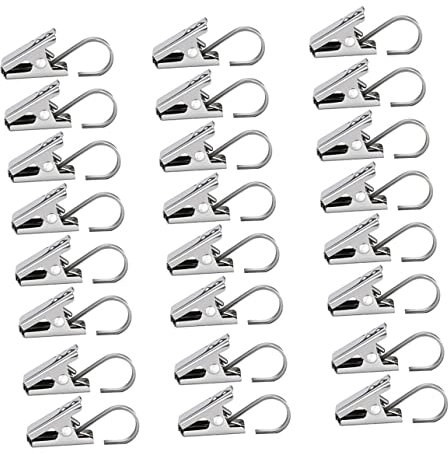 RORPOIR 1set Clip per Tende Acciaio Inossidabile Pratiche Pinze per Tende con Design Semplice e Robusto Colore Acciaio