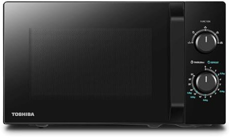 Toshiba MW2-MM20P(BK) Microondas 20L, micro-ondas independente, 800W, 5 níveis de potência, com fácil decongelação, iluminação LED interior, preto