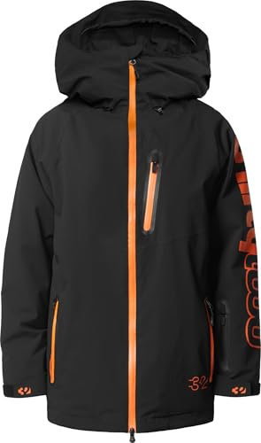 ThirtyTwo Youth GRASSER Isolerad Jacket Snowboardjacka Barn Orange AI21, Svart/orange 25, S