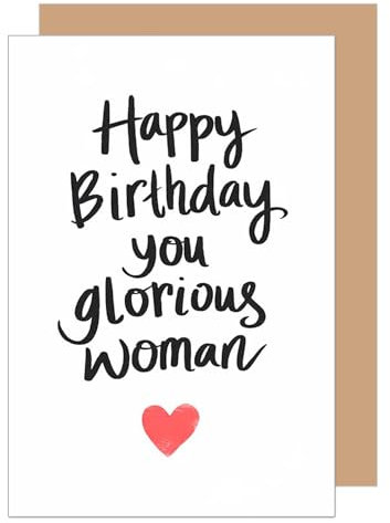 Edition Seidel Premium Geburtstagskarte mit Umschlag. Glückwunschkarte Grußkarte Karte mit Spruch Geburtstag Happy Birthday Frau Freundin Herz (G3647 SW024)