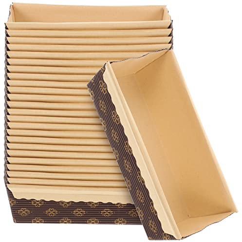VINTORKY 25stücke Kastenform Aus Papier Ölbeständig Und Wasserabweisend Zum Backen Kuchen Und Brot Für Bäckereien Und Dessertläden
