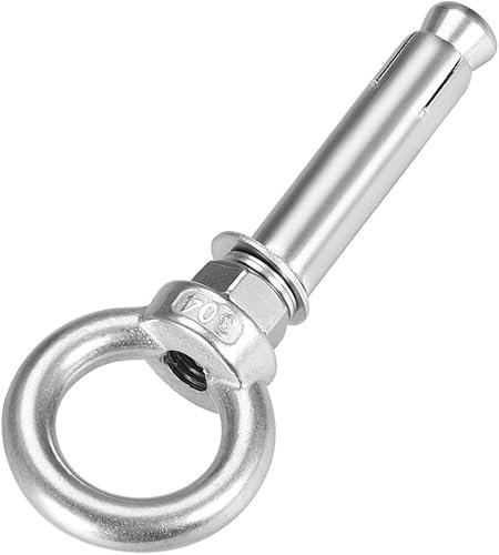 Expansionsbolzen, Expansionsschraubenbolzen, 1 Stück M6~M20 Expansions-Ringschraube, Augenmutter, Schraube mit Ring, 304 Edelstahl-Ankerrohbolzen(M20x300mm)