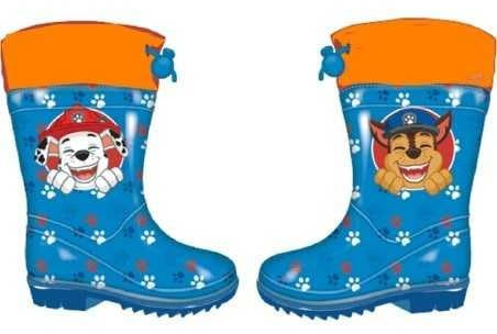 eplusm Paw Patrol - Botas de agua para niños de 3 a 6 años, sin forro, diseño de Chase Marshall, azul, 24 EU