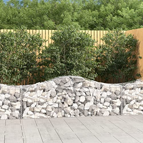 GCHDHAPB Arched Gabion Baskets 9 pcs 200x50x60/80 cm Galvanised IronHome & Garden Lawn & Garden Gardening Pots & Planters