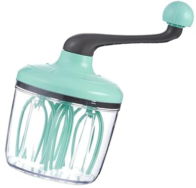 Manivela de la mano del batidor de huevo | Batear de huevo con manejo a mano | 1500 ml de una batidora manual de gran capacidad, batidora de huevo de pastel de espuma de leche, accesorios para cocinar