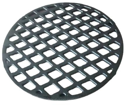 HpLive Piastra rotonda in ghisa da 30 cm, con fori, inserto per barbecue a carbonella da giardino