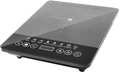 Piastra di induzione portatile - Piano cottura elettrico Bivoltaggio 110 V-220 V - Elettrodomestico per cucina da controsoffitto interni esterni residenza campeggio viaggio ufficio casa