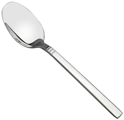 KIKINIKO Stainless Dessert Spoons Set of 12, 20 Cm Table Spoons, Durable Spoons Cutlery, Mirror Polishing and Dishwasher Safe
