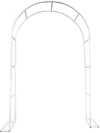 Arche de jardin incurvée en métal – Pergola en fer forgé pour plantes grimpantes et vignes – Cadre en acier intérieur/extérieur (noir, 140 x 25 x 230 cm)