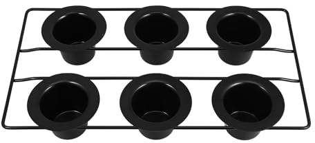 BESPORTBLE Thickened Black Carbon Steel Nonstick Popover Pan Jumbo Muffin Cupcake Baking Mold Oven Bakeware for Muffins Cupcakes Puddings