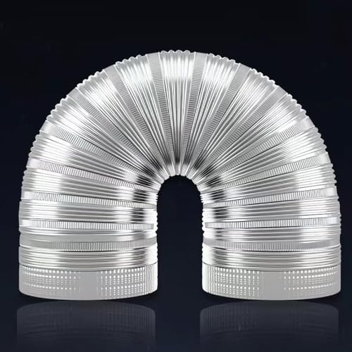 QSPNVFB Tubo Flessibile In Alluminio Per Cappa Da Cucina 3m Ø100 150 200mm Tubo Di Scarico Resistente Al Calore, Condotte D'aria Ventilatore Asciugatrici(Dia 200mm(8))