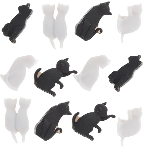 Yardwe 12pcs Silicone Glass Markers Cat Shape Unique Drink Identifiers for Glasses Creative Fun Design Assorted Colors Quick Glass Or Bottle Marking for Home Party Use Random Color