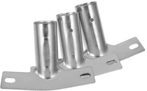 Generic Extension Pole Adapter 3pcs Metal Broom Handle Bracket Replacement Threaded Tip for Floor Brush Connector Compatible Residential and Commercial Cleaning