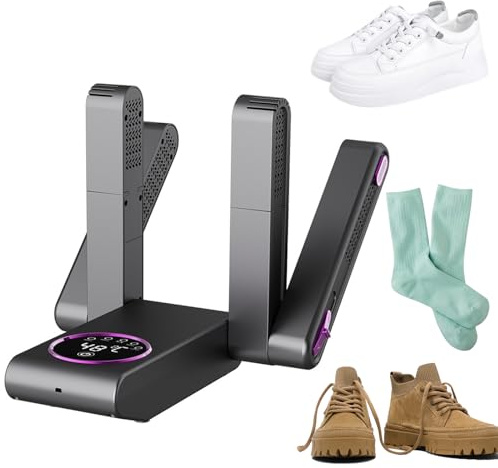 Annuod Shoe Dryer,Boot With 120min Intelligent Timer, Surround Wind 4 Dry Rack 48°, Glove With 180° Folding Design
