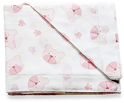 Italbaby 020.1000-003 Set 3 Lenzuoline Per Lettino In Puro Cotone. Made In Italy, color Rosa, 3 Unità