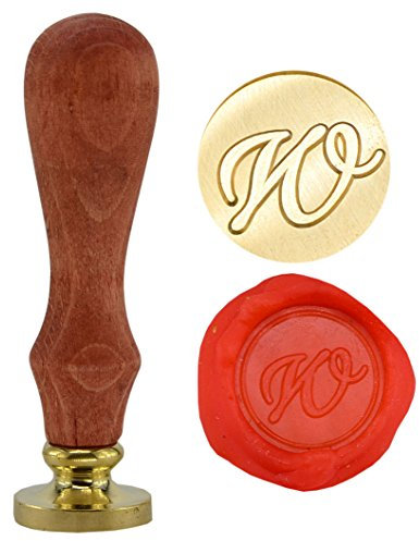 SYAYA Retro Messing Kopf Holzgriff 26 Buchstaben A-Z Alphabet Buchstaben Initial Wax Classic Siegelwachs Siegelstempel GZ5 W