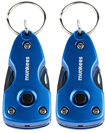 munkees Multi-Tool mit 6 Funktionen, LED, Schraubendreher, Flaschenöffner, Taschenmesser, Schlüsselanhänger, 2567