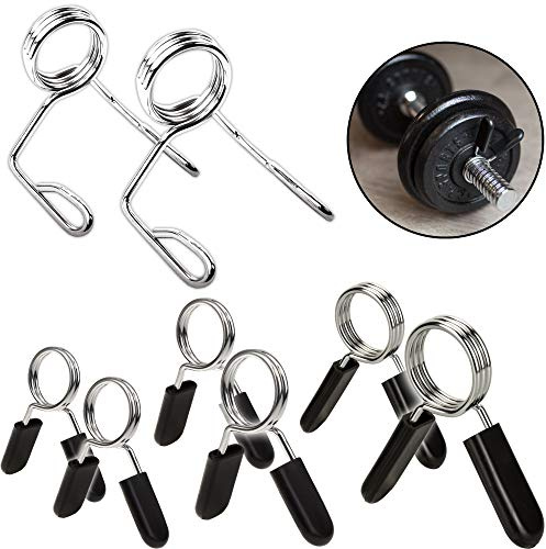 C.P.Sports Feder-Feststeller Hantelverschlüsse Paare | 25mm, 28mm, 30mm, 50mm Durchmesser | Stahl Federverschlüsse, Federclips für Hantelstangen | für Kraftsport, Fitness, Gym