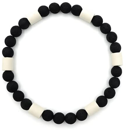 EM-Keramik Halsband – handgemacht mit Lavaperlen | elastisch & wetterfest | personalisierbar | in verschiedenen Größen für Hunde