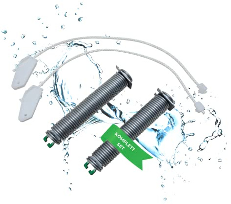 LICHTBLAU Ressorts Charnière Porte Lave-Vaisselle 00754870 Vert avec Câbles Compatible Bosch Siemens Neff Constructa Balay Kit Réparation Pièce Détachée 754870