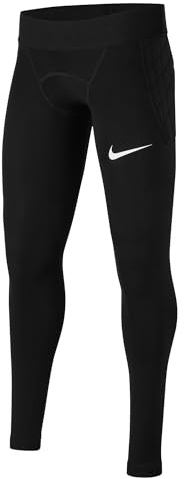 Nike Padded Gardien Goalkeeper Tight, Pantaloni da Portiere Bambini, Nero/Nero/Bianco, XS