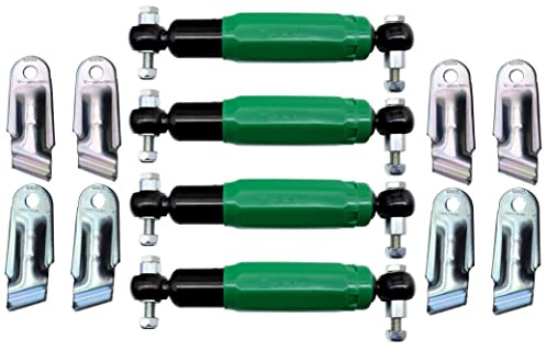 4er Set Original Alko Achsstoßdämpfer Octagon Plus Grün Stoßdämpfer 900/1600 kg Anhänger Alko mit Haltern 244084 244.084 244 084