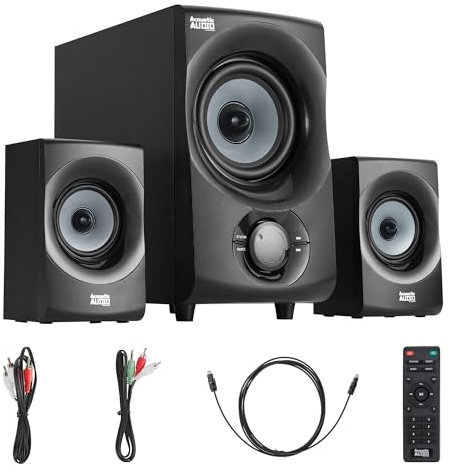 Hubbmx Acoustic Audio AA2172 Système d'enceintes Bluetooth 2.1 Gris