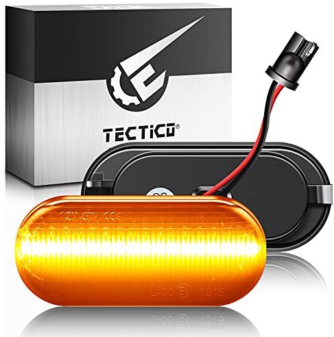 TECTICO Blinkers Sidoblinkers Gul Ultra Bright E8 Bil Indikator Fo-cus MK2 C-Max Fie-sta Fusion T5 Golf3 Golf4 Pas-sat Po-lo, 2 Bitar
