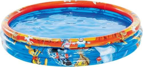 Gartenpirat Wehncke Ø 140 cm x 26 cm Planschbecken Family Pool mit Wasserauslassventil Pool Kinder