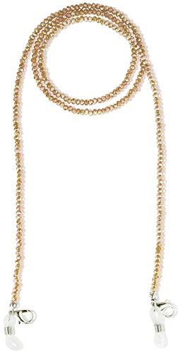 Trachtenland Brillenkette Maskenkette mit Glaskristallperlen - Rosegold