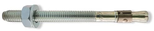TENDAGGIMANIA Tasselli in acciaio zincato Bullone ad espansione set 40 pz - tassello ANCORANTE fissaggio Tenda da Sole, Pergola, cappottina su cemento armato, pietra compatta (40 pezzi, 10x100 MM)
