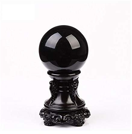 caihuashopping Fotokugel Natürliche Obsidian Rohstein poliert Kristallkugel Glaskugel Basis Feng Shui-Ball Büro Lucky Ball Vorpolierarm Startseite Geschenk Glaskugel Fotografie (Size : 7CM)