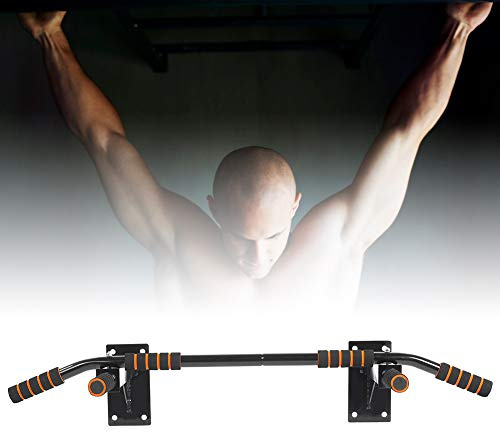 Yosoo Health Gear Pull-up Bar, Stahlrohr Klimmzugstange Wandmontage, Schwarz, Fitnessgerät