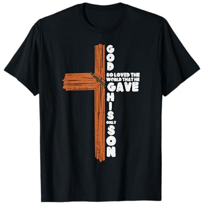 Cruz Dios Amado El Mundo Jesús Cristiano Hombres Mujeres Niños Camiseta