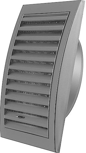 Ø 125mm Rejilla de Ventilación Regulada con Mosquitera - Plástico, Plateada