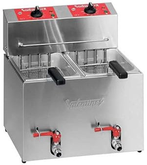 MBH Friteuse professionnelle électrique Valentine 2 paniers 5 + 5 litres triphasique