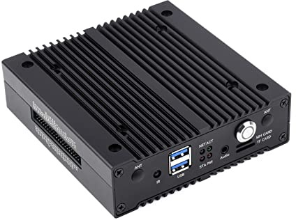 NAS - Mini computer all-in-one per Raspberry Pi Compute Module 4 (CM4 non incluso) con memoria di rete 2 slot chiave M.2 M Dual Ethernet porte 4G