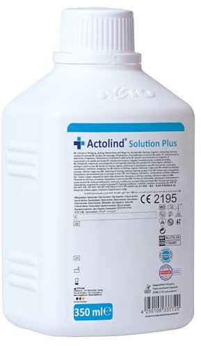 Actolind Solution Plus 350 ml solución para lavado de heridas | Limpieza, irrigación e hidratación de heridas cutáneas agudas, crónicas e infectadas, así como quemaduras (350 ml)