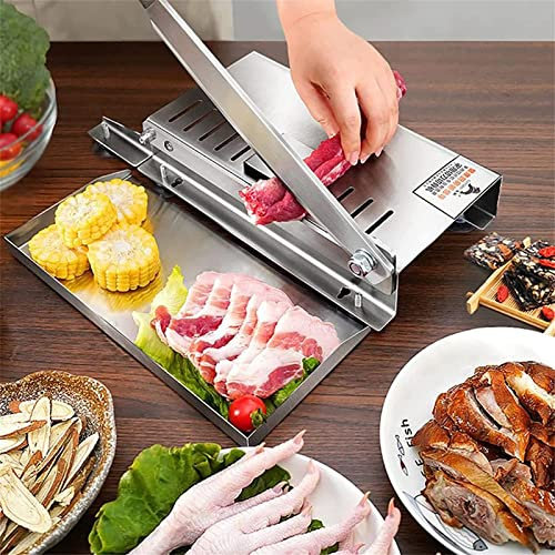 Trancheuse à Viande pour Usage Domestique ou Commercial, trancheuse à Viande Manuelle, Machine de découpe en Acier Inoxydable, Machine de découpe de côtes de Poisson, de Poulet et