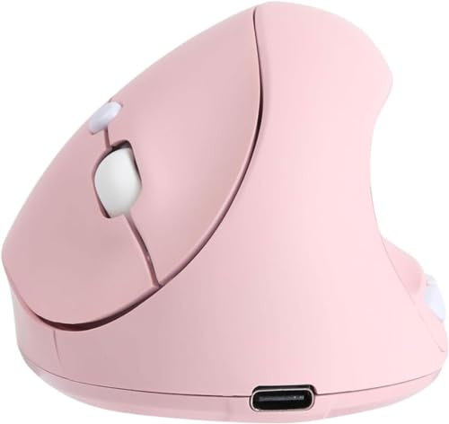 Tynerza Souris sans fil ergonomique verticale sans fil rechargeable de haute précision 6 boutons 800-1200-1600DPI souris de bureau optique silencieuse avec récepteur USB pour ordinateur portable/PC