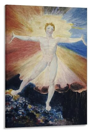 YOOSONG Poster mit englischen romantischen Malern, William Blake, Happy Day, Kunstdruck, Poster, Wandkunst, Gemälde, Leinwanddekoration, Heimposter, 60 x 90 cm