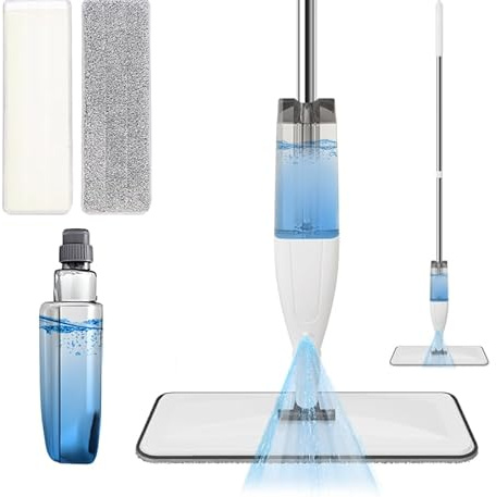 360° Microfiber Spray Mop for Floor Cleaning – VEGIMAX with Reusable Mop Pads and 550ml Refillable Bottle – Perfect for Laminate, Tile, Wall, Wood, and Hardwood Floors – Easy-to-Use Cleaning