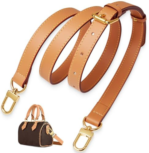 KSJEHW Schulterriemen, Ersatzgurt Schulterriemen für Taschen, Klassischer Schultergurt, Passend für speedy25,Alma Neverfull Néonoé Pochette Metis（Einstellbare Länge 102–120 cm, 1,5 cm breit, Gold 2
