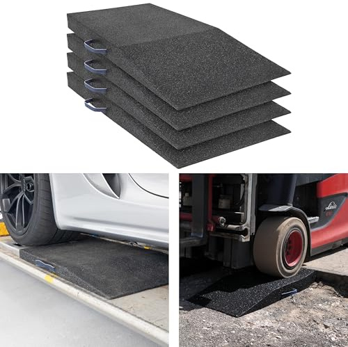 TOPRUBBER 4er Auffahrrampensatz aus Gummigranulat 1000x500x100 mm