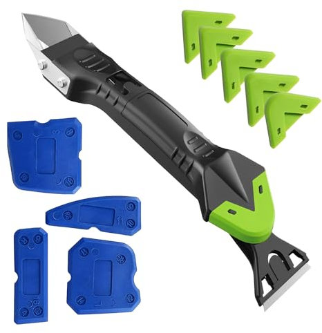 5 in 1 Caulking Tool Kit - Angle Carbide Scraper, Silicone Remover, Sealant Finishing Tool